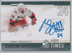 2010-11 SP Authentic Sign of the Times Bobby Sanguinetti #SOT-BS Auto